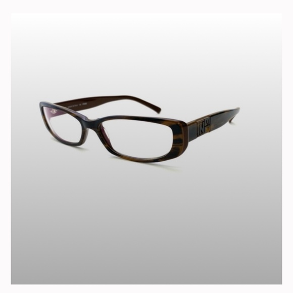 FENDI Women’s Brown Tortoise Rectangle Lens Eyeglasses Frame F767 205